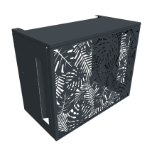 Cache Climatiseur Atole En Aluminium Thermolaqué - Taille 2 : H. 113 X L. 110 X P. 64 Cm - Gris Anthracite