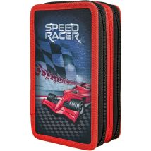 Scooli Triple Trousse À Crayons Speed Racer, 30 Pièces