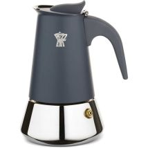 Cafetière Italienne Steelexpress Acier Inoxydable Bleu Mat 4 Tasses Pezzetti