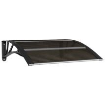 Auvent De Porte Stores Extérieur Marquise Noir 80x75 Cm Polycarbonate