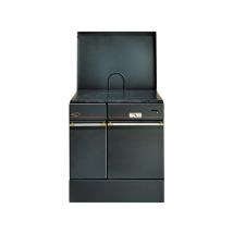 240162000060-cuisinière Bois Arpège 75cm 10kw Buches 50cm Noir Godin - 240162noir