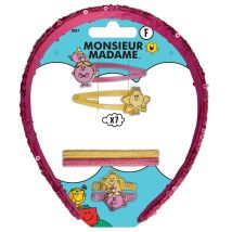 Set De Coiffure Multicolores Scintillants Monsieur Madame