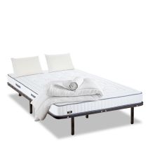 Pack Cristal 140x200 Cm Matelas Mémoire De Forme + Sommier Métal + Accessoires