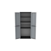 Placard avec Étagères EDM JLINE268 Gris 3 Étagères Ajustables 68x37,5x163,5 cm