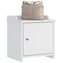 Banc De Couloir Sandnes Blanc 45x40x50 Cm Bois De Pin Massif Vidaxl