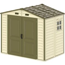 Abri Pvc Woodstyle Premium - 4,13m² - Kit Fondation + 1 Fenêtre - Beige