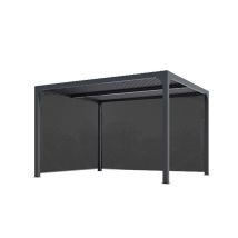 Pergola Bioclimatique + Rideaux Manuels Côté 3 M Et Côté 3,60 M - 10,80 M2 - Alu