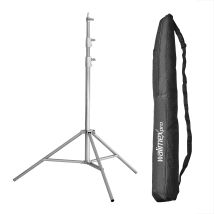 Walimex Pro Trépied Éclairage Heavy Duty En Acier Inox, Capacité Max. 15 Kg, Hauteur Réglable Max. 270 Cm, Support Fl...