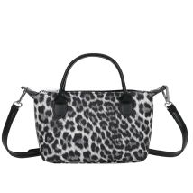 Sac À Main À Motif Léopard Pour Femme Avec Bandoulière Amovible Léopard Noir Gallantry