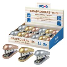 Lot De 12 Dohe Présentoir De 12 Mini Agrafeuses De Bureau - Matières Plastiques Premium - Capacit