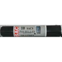 Sacs Poubelles Nf Environnement 110 L Plastique Noir 65 Μm Gecosac