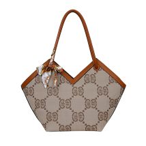 Sac À Main Imprimé Pour Femme Orné D'un Foulard Elégant Marron Gallantry