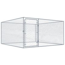 Chenil Extérieur Pour Chiens Acier Galvanisé 2x2x1 M Vidaxl