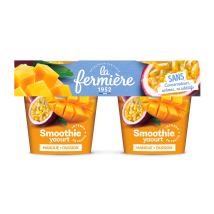 La Fermiere - Yaourt Smoothie Mangue Passion La Fermiere - Les 2 Pots De 140g