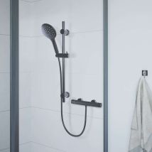 Ensemble De Barre De Douche Noir Noir Cornat