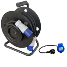 Pack Enrouleur De Câble Électrique Camping 3600w 25m P17 + Adaptateur Femelle P17 - 2