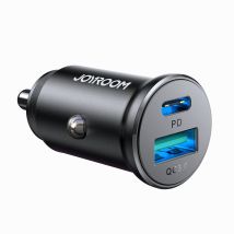 Mini Chargeur De Voiture 30 W Usb-a Qc3.0 Usb-c Pd Noir