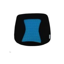 Coussin Assise Confort Gel Mousse Mémoire Polyester Noir Et Bleu 40x37x6 Cm Kine Travel