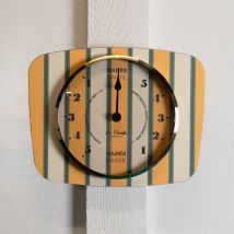 La Carafe - Horloge Des Marées Rectangulaire Rayures - Jaune / Vert