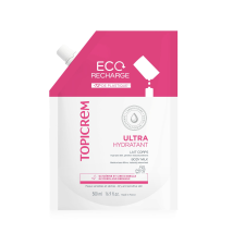 Topicrem - Lait Corps Peau Sensible Ultra-hydratant 48h Glycérine Cire D'abeille Topicrem - La Recharge De 1l