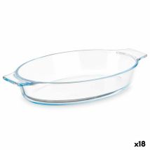 Plat À Gratin Avec Des Poignées Transparent Verre Borosilicaté 800 Ml 27 X 4,5 X 15,8 Cm (18 Unités)