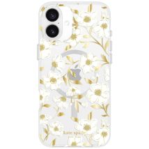 Coque Pour Iphone 16 Plus Motif Sunshine Floral Compatible Magsafe Blanc / Jaune Kate Spade