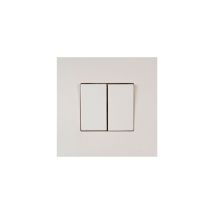 Interrupteur Double Va-et-vient Hbf Diwone Blanc 10a 2300w