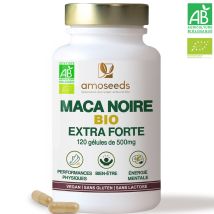Maca Noire Bio Extra Forte 120 Gélules De 500mg