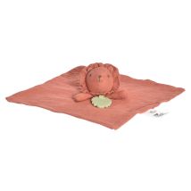 Tikiri Doudou Lion Jouet Bébé Coton Bio 30x30cm