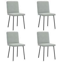 Chaises À Manger Lot De 4 Gris Clair Velours Vidaxl