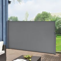 Store Pour Balcon Mulhacén Latéral Acier Polyester 160 X 300 Cm Gris Ardoise