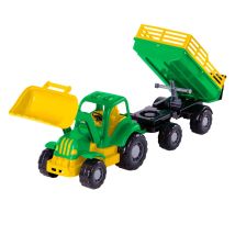 Tracteur Classique Cavallino Avec Remorque Inclinable - 66 Cm Pour Enfants