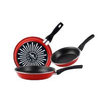 Set De 3 Poêles Vitrinor Magefesa Grana Rouge 18-20-24 Cm