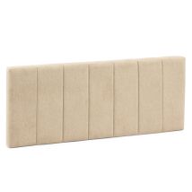 Tête De Lit Tapissée Creta 140x60 Cm Couleur Beige, 8 Cm D'épaisseur