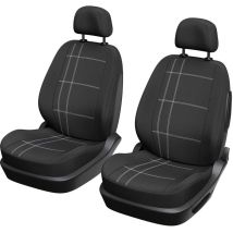 Housses Sièges Avant Xlc Universelles Tissu Noir Pack 2