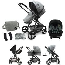 Poussette Combinée 3 En 1 Giulia + Siege Auto Beone Evo R129 40-85 Cm - Nacelle De 0 A 6 Mois