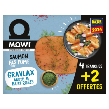 Saumon Pas Fumé Salé Séché à L’aneth Et Aux Baies Roses Façon Gravlax Mowi