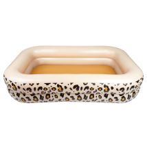 Swim Essentials Piscine Gonflable Imprimé Léopard Beige - 211 X 132 X 46 Cm