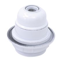 Gefom - Douille Ampoule E27 À Collerette Blanc Gefom - La Douille
