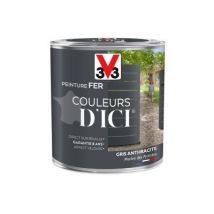 Peinture extérieure fer Couleurs d'ici gris anthracite Velours V33 0,5L