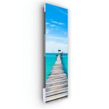 Radiateur électrique à rayonnement avec soufflerie Ilo Fanmix en verre design Ponton CaraÏbes 1750W