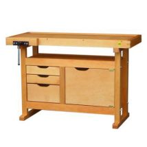 Etabli de menuisier en bois Outifrance 1 porte 3 tiroirs L.120 x l.50 x H.82 cm