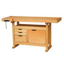 Etabli de menuisier en bois Outifrance 1 porte 3 tiroirs L.150 x l.50 x H.82 cm