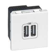 Mécanisme de prise double USB Legrand Mosaïc