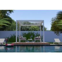 Pergola manuelle bioclimatique autoportante aluminium Cameo 3,14 x 3,14 m