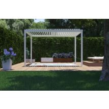 Pergola manuelle bioclimatique autoportante aluminium Cameo 4,04 x 3,14 m