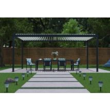 Pergola manuelle bioclimatique autoportante aluminium Cameo 5,84 x 3,14 m