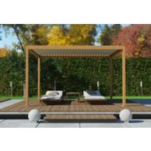 Pergola manuelle bioclimatique autoportante aluminium Salto 4,21 x 3,08 m