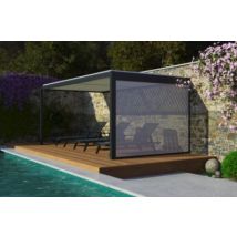 Store latéral pour pergola Cameo murale gris sablé l. 2,88m