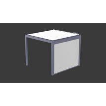 Store latéral/façade gris pour pergola Oviedo autoportante gris 3m